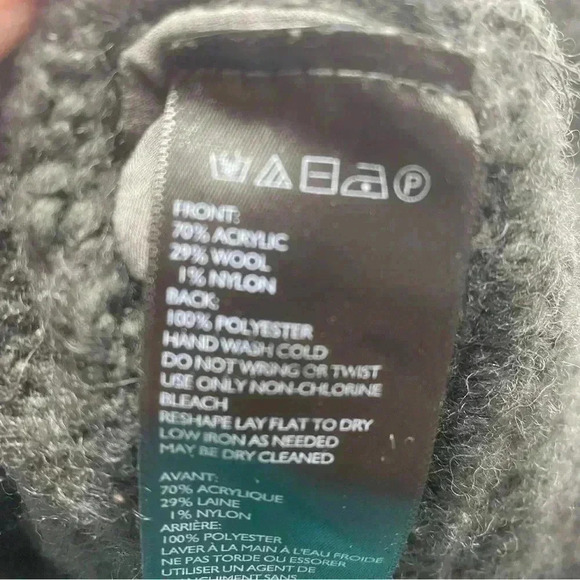 Urban outfitters Kimchi blue oversized wool blend  cardigan size S black/ slate - Picture 5 of 5